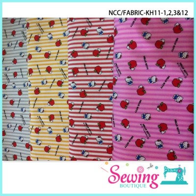 FABRIC-KH11-1, 2, 3 & 12 HELLO KITTY INSPIRATION